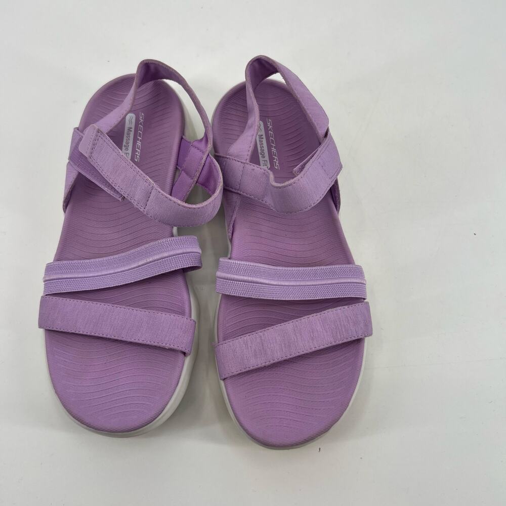 Skechers GOwalk Massage Fit Sandal Transcend purple cushion sole walking size 8 - Picture 4 of 9